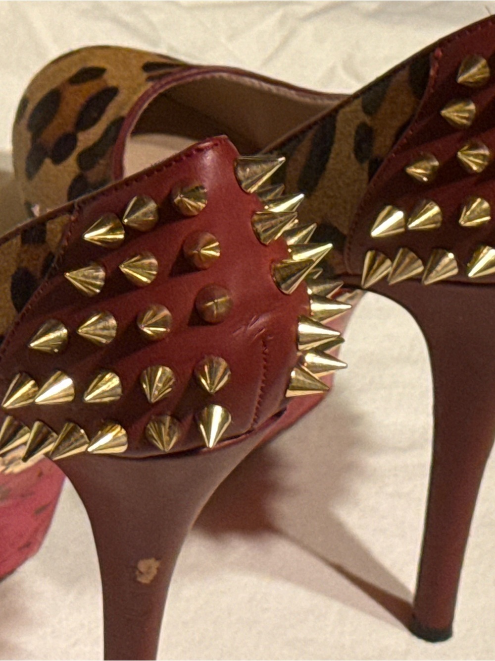 Betsey Johnson GrRace Leopard Platform Spike Heels • Size 7 - Picture 4 of 8